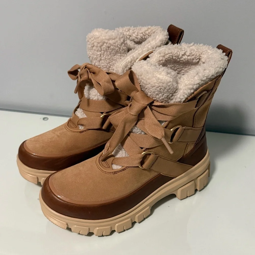 SOREL TÍVOLI Women's Brown and Cream Winter Boots